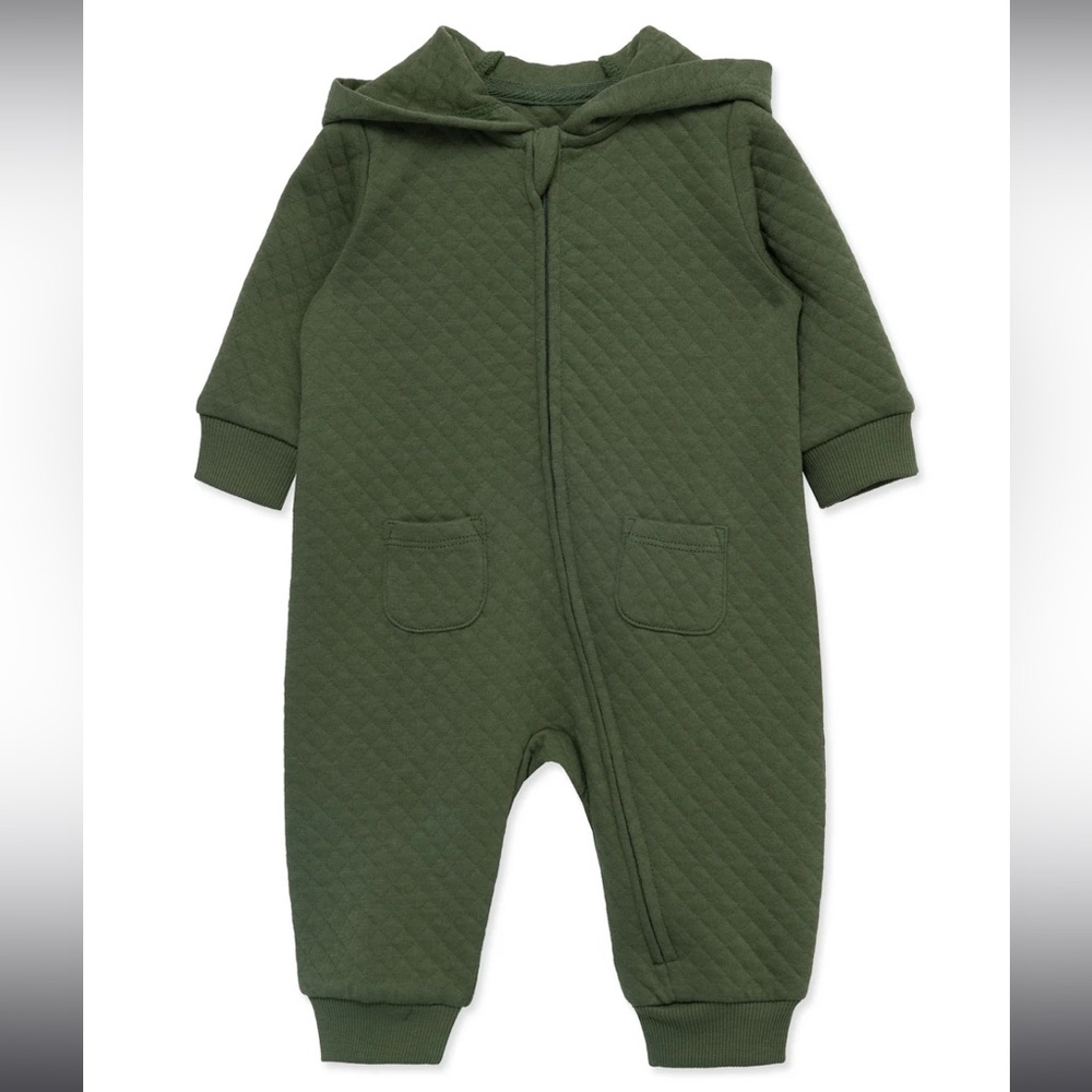Little me quilted hooded sleeper